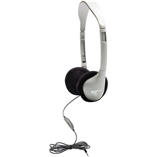 HamiltonBuhl HA2V SchoolMate On-Ear Stereo Headphone - Gray, In-Line Volume Control, Replaceable Foam Cushions, Adjustable Headband, 5 ft
