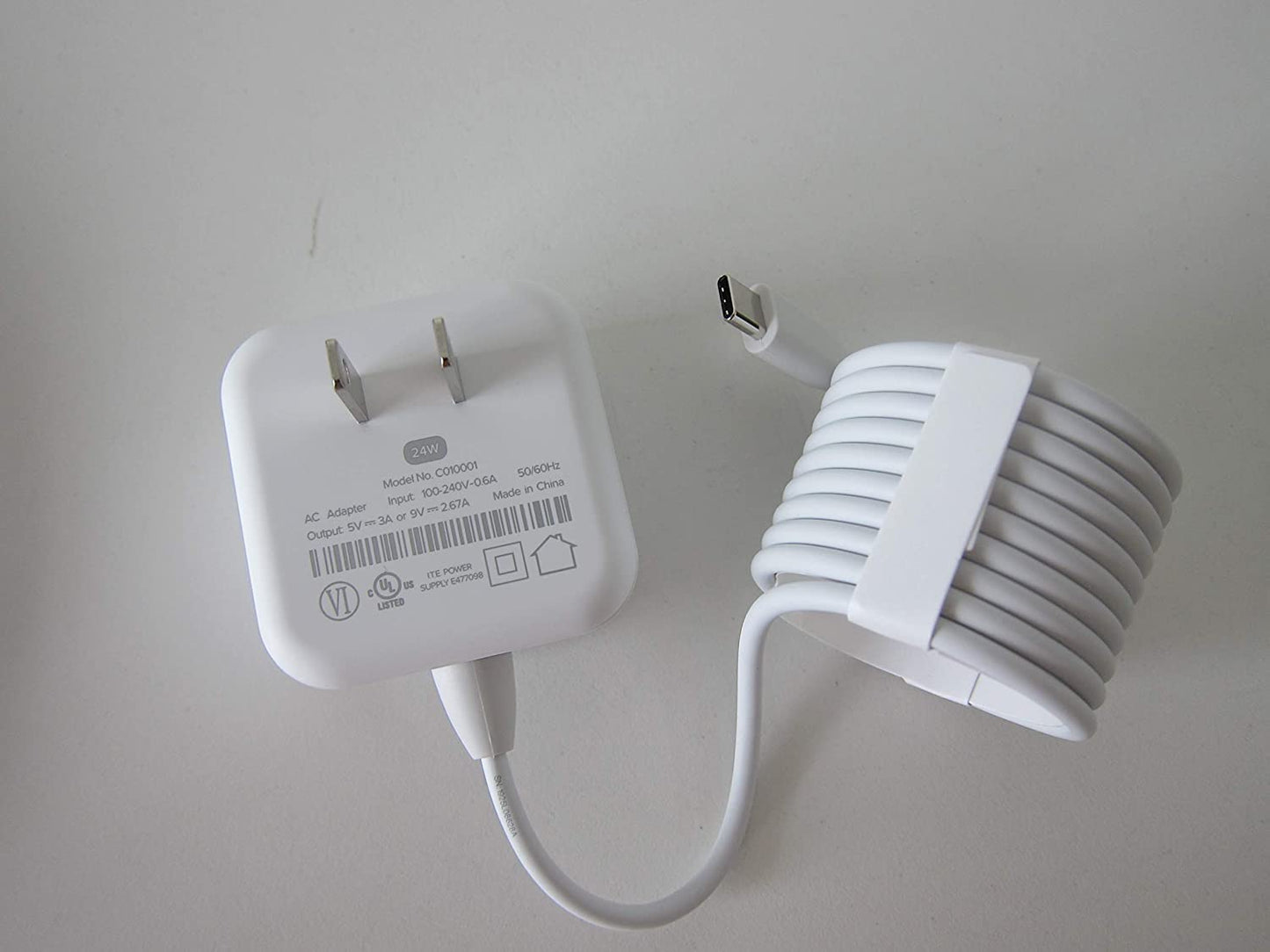 C010001 USB-C 5V 3A or 9V 2.67A 24W Replacement Power Adapter for eero Pro 6 Mesh WiFi & More