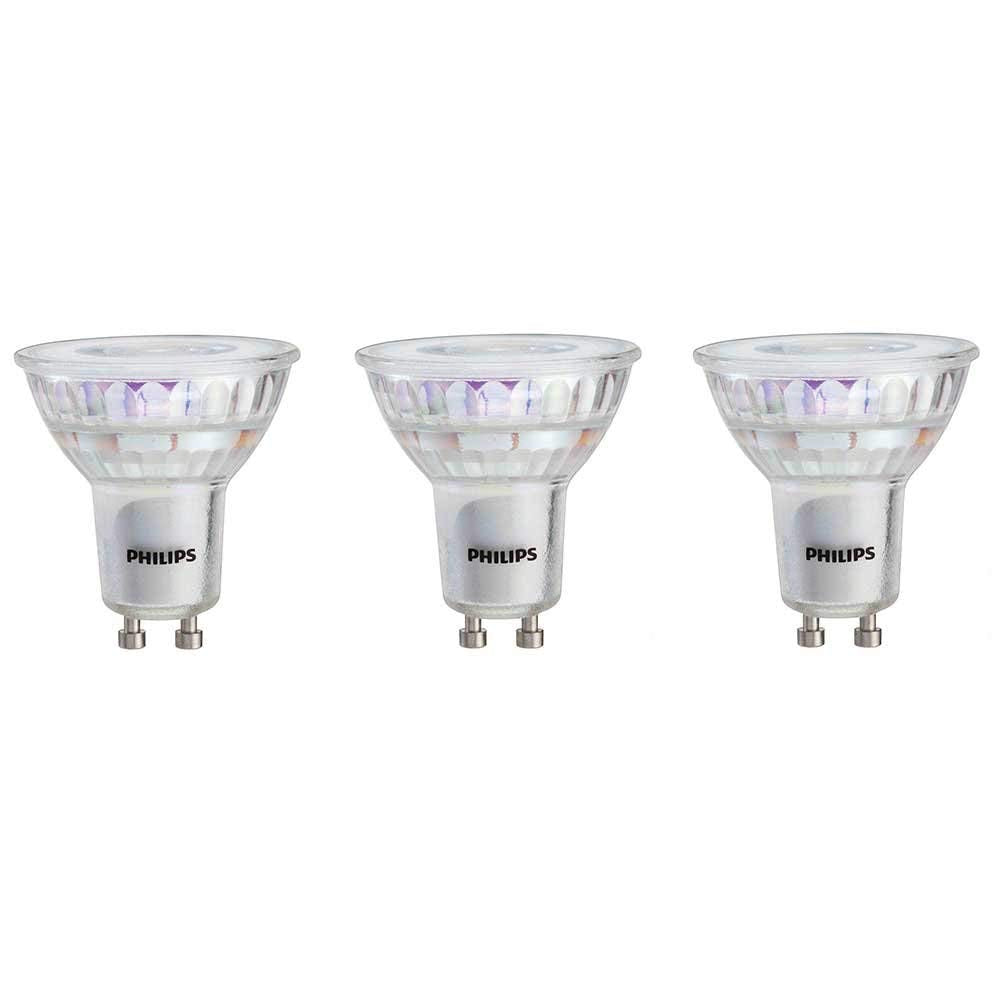 Philips 465054 LED GU10 Dimmable 35-Degree Flood Light Bulb: 400-Lumen, 3000-Kelvin, 6-Watt (50-Watt Equivalent), 3-Pack