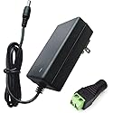 Henxlco AC100-240V to DC 5V 5A 25W Power Supply Adapter Converter Transformer with 5.5 x 2.5mm Plug for LED Strip Light，CCTV Security Camera System