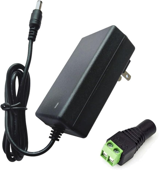 Henxlco AC100-240V to DC 5V 5A 25W Power Supply Adapter Converter Transformer with 5.5 x 2.5mm Plug for LED Strip Light，CCTV Security Camera System