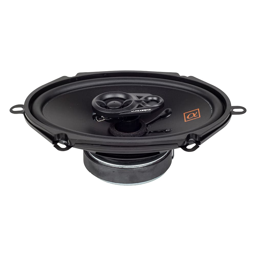 Alphasonik 1 Pair of NS683 Neuron Series 6x8/5x7 (360 Watts Max for The Pair) 180 Watts Max Per Speaker 3-Way Full-Range Car Audio Speaker with PEI Dome Tweeter Polypropylene Cone
