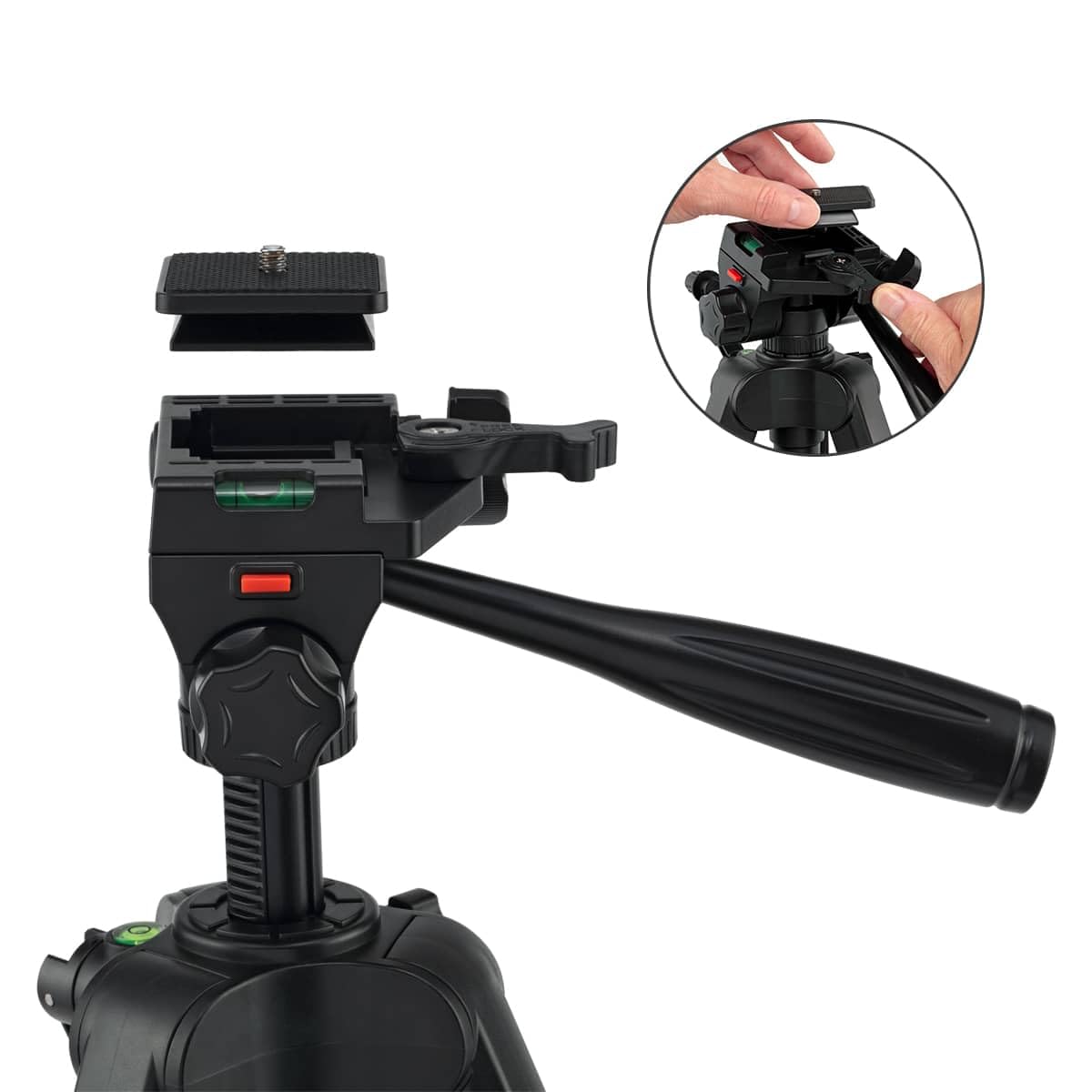 Creative Mark Apex Tripod for Camera - Lightweight Aluminum Camera Tripod Stand with 360° Pan, 90° Forward Backward & Side Tilt, Adjustable Height