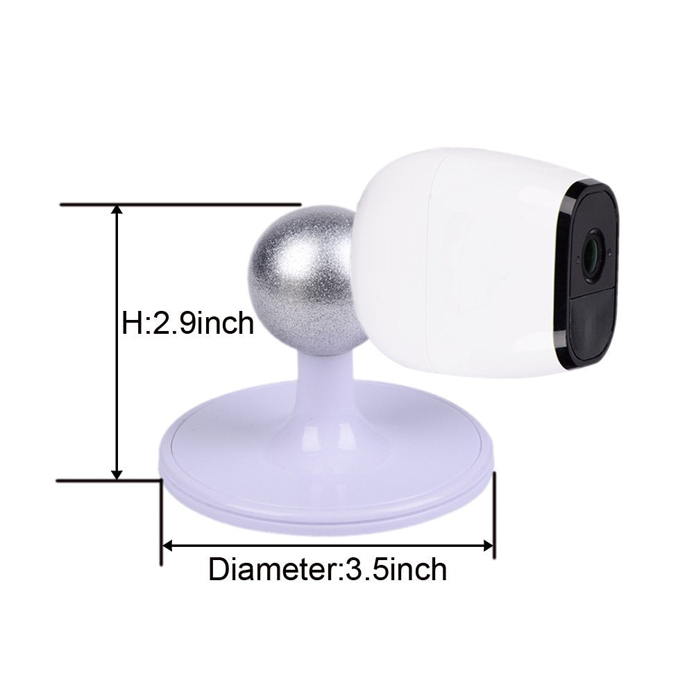 Haoyou Table Ceiling Mounts Compatible with Magnetic Arlo/Arlo Pro/Arlo Pro 2 Camera and SimpliSafe Outdoor Security Camera (2 Pack White)
