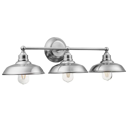Prominence Home Lyndan 3 Light Brushed Nickel Industrial Bathroom Vanity - 51555-01