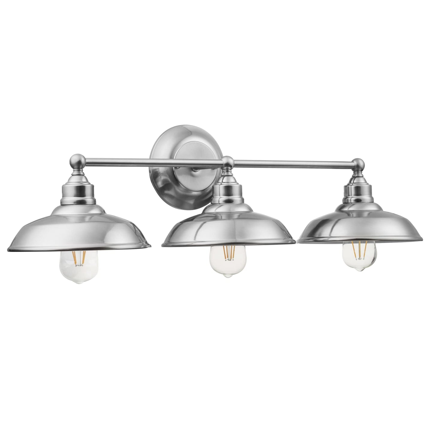 Prominence Home Lyndan 3 Light Brushed Nickel Industrial Bathroom Vanity - 51555-01