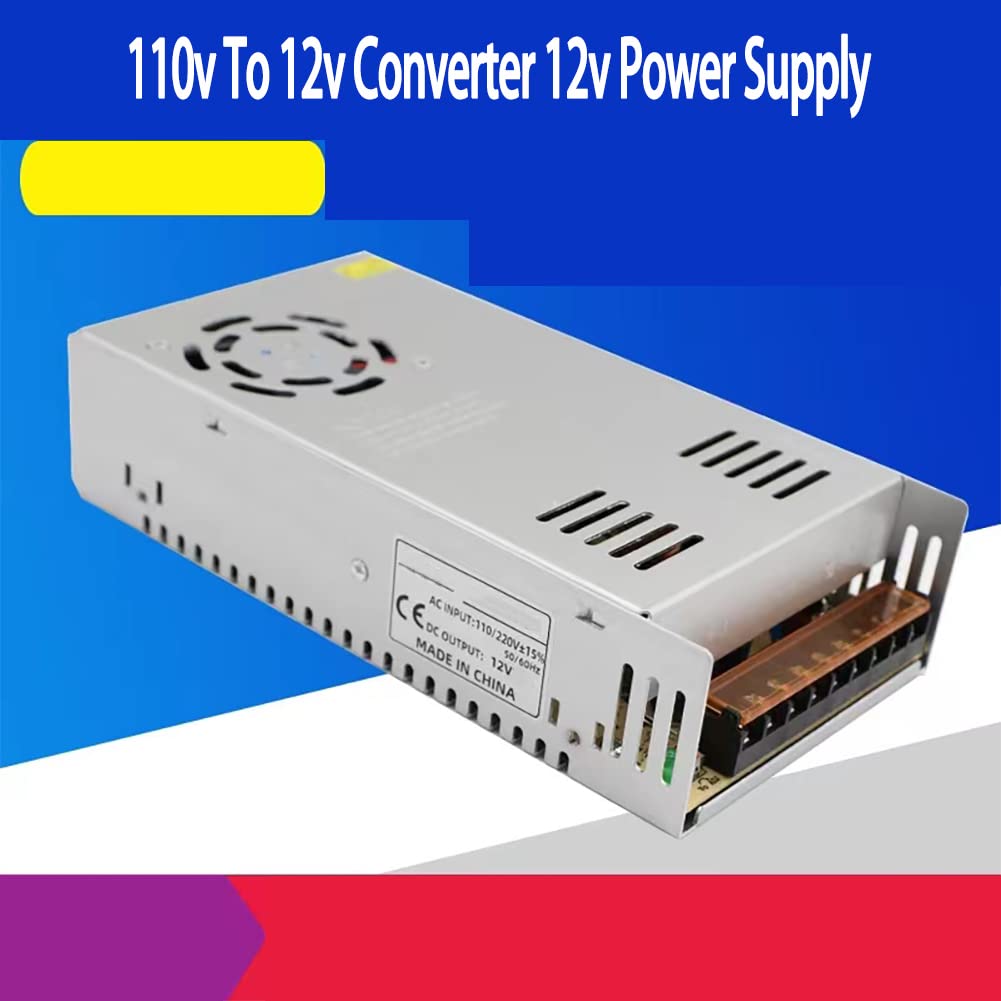 12v Power Supply 110 to 12v Converter 30 amp Power Supply (AC110V to DC12V 30A 360W)