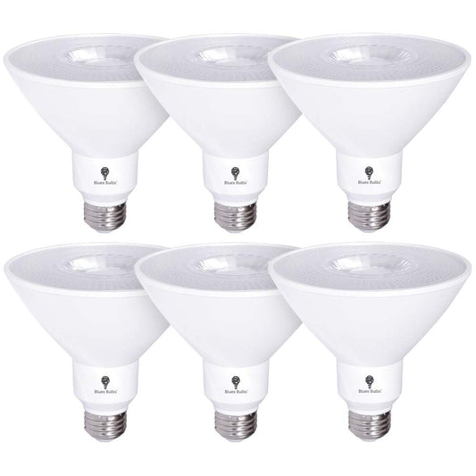6 Pack High Power Outdoor PAR38 17W 170Watt Equivalent 1700 Lumens LED Cool White Dimmable Flood Light Bulb Waterproof E26 5000K Daylight Bulbs