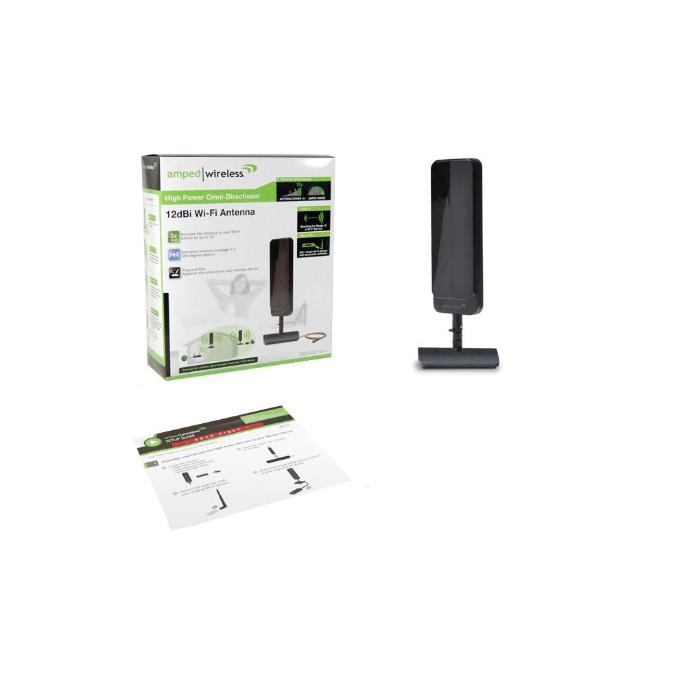 Amped WA12 Wireless High Power 12dBi Omni-Directional Wi-Fi Antenna