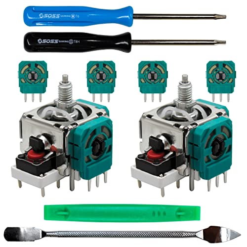 SOSS GAMING® Genuine Analog Joystick Repair Kit for Xbox One Elite Series 2 Controllers - Module 3D Thumbstick - Fix Stick Drift, Broken, and Loose