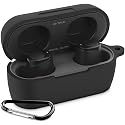 JIB True Case Cover Replacement for Skullcandy Jib True Wireless Earbuds, Black Silicone Protective Sleeve - LEFXMOPHY
