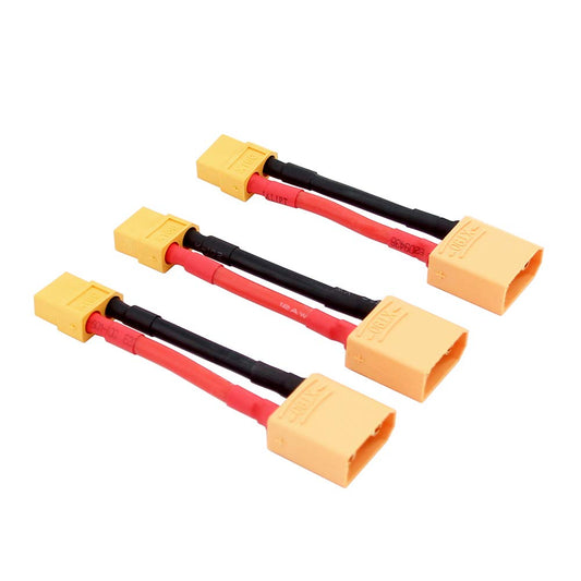 OliYin 3pcs XT90 Male to XT60 Female Connector Converter Adaptor with 12awg 1.96inch 5cm Cable(Pack of 3)