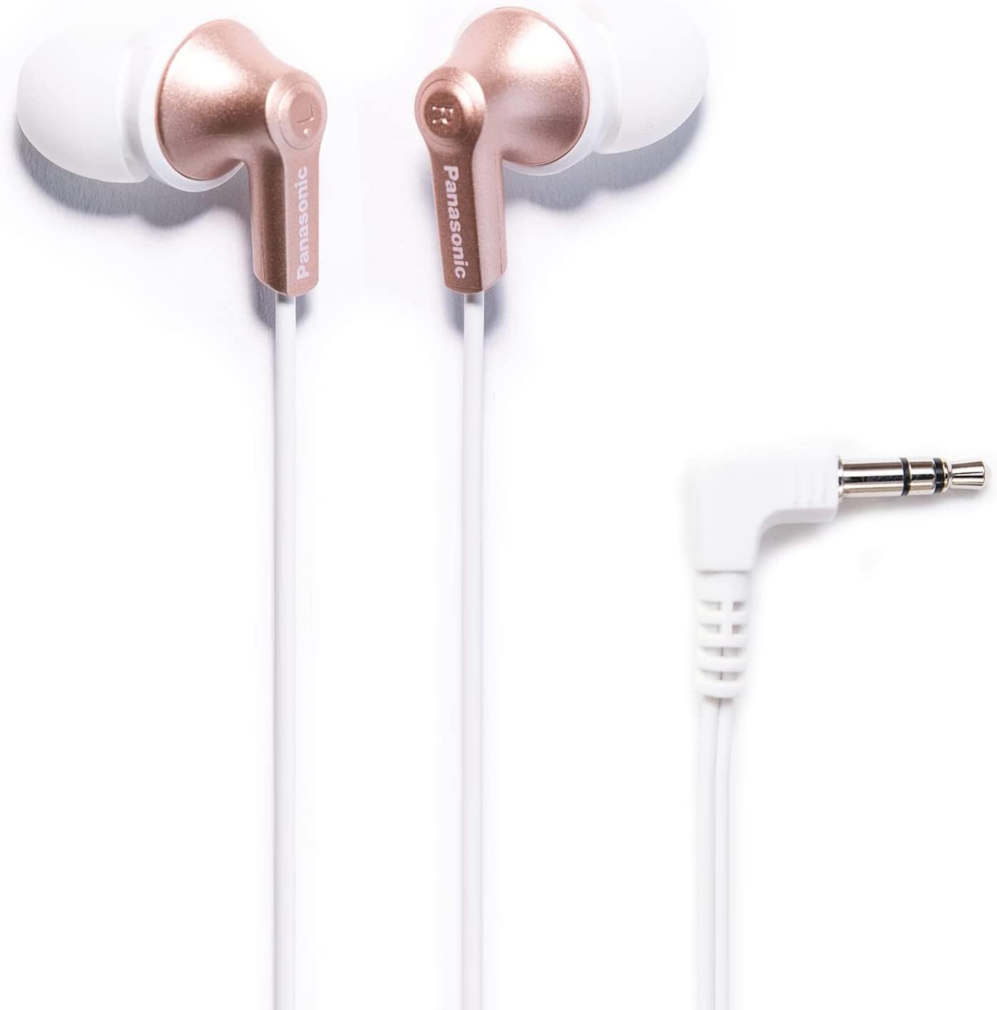 Panasonic ErgoFit Wired Earbuds, In-Ear Headphones with Dynamic Crystal-Clear Sound and Ergonomic Custom-Fit Earpieces (S/M/L), 3.5mm Jack for Phones