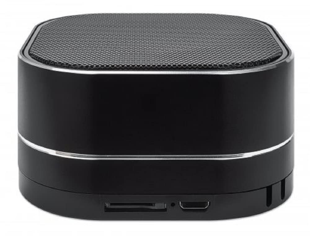 MANHATTAN Metallic Bluetooth Speaker (Clearance Pricing), W128290959 ((Clearance Pricing), Microphone, Fm Radio, Decent Sound Output (3W), 6 Hour