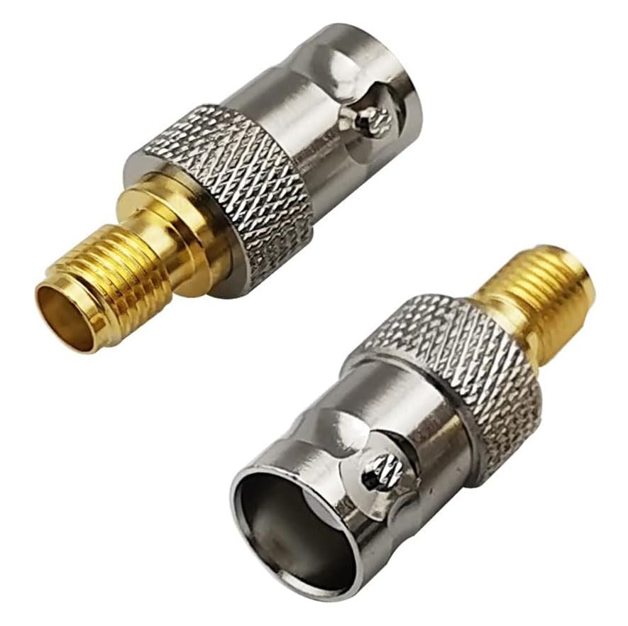 DHT Electronics 2pcs RF coaxial Coax Adapter SMA Female to BNC Female