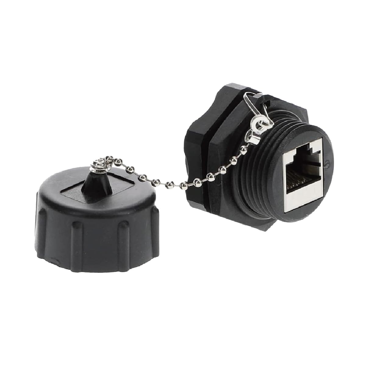 InstallerParts CAT6 RJ45 Shielded Industrial Panel Mount Bulkhead Ethernet Female to Female Feed Thru Coupler - Waterproof RJ45 Pass Through Connector