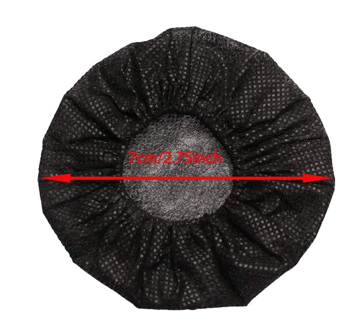 ONLYKXY Non-woven Handheld Microphone Cap case pads Universal Small Mic Covers Replacement WindScreen Protective for Recording Room KTV (Black) (100