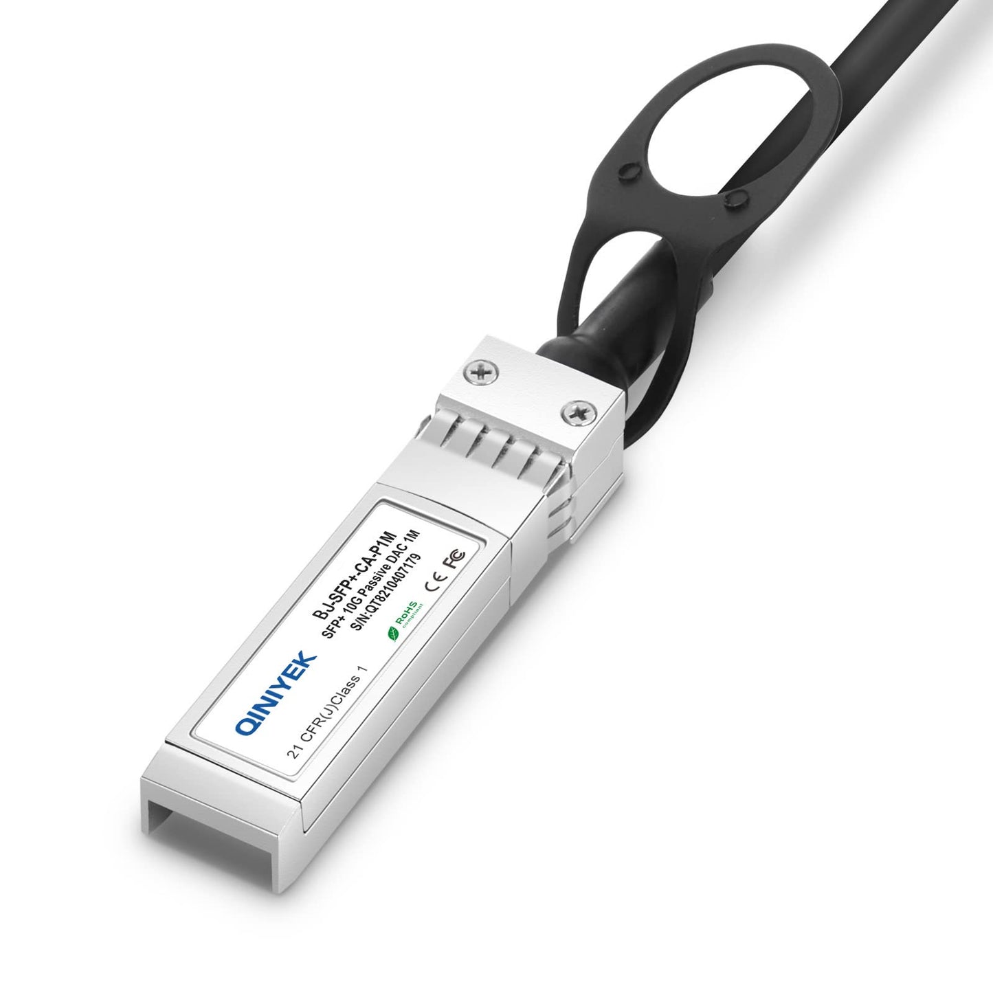 QINIYEK 10G SFP+ DAC Twinax Cable, Direct Attach Copper(DAC) Passive Cable, Compatible with Cisco SFP-H10GB-CU 1M, Ubiquiti UniFi, Supermicro