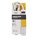 Prime Wire & Cable PB801115 6-Outlet Power Strip with 14-3 SJT 8-Feet Cord,White