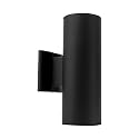 NICOR Lighting 12 inch Black Up and Down Cylindrical Bullet Light (50102BK)