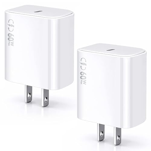 [Apple MFi Certified]Apple iPhone 17e 16 15 Charger Block,2Pack 40-60W USB C Charging Plug Power Adapter USB C Block Quick Charging for iPhone 17