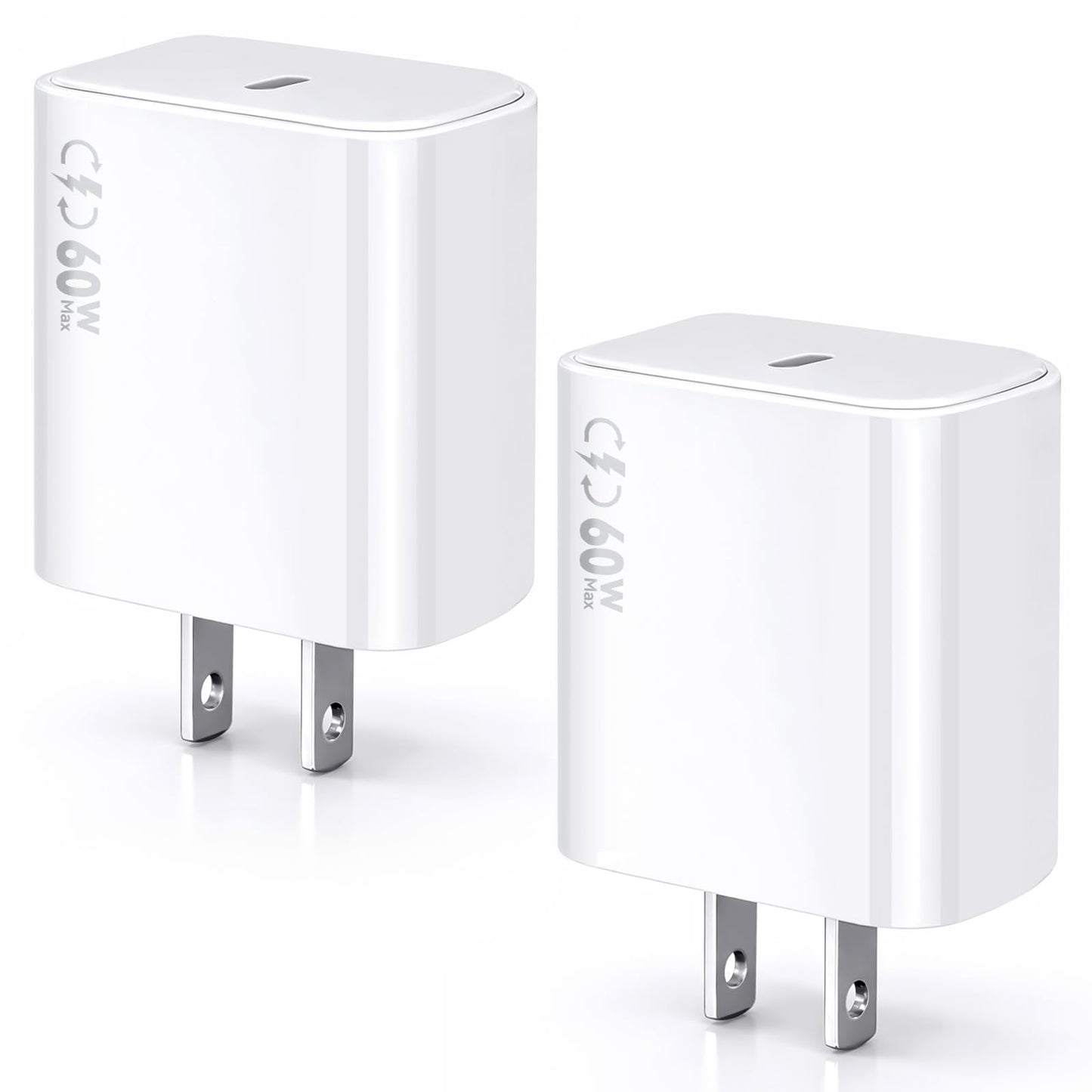 [Apple MFi Certified]Apple iPhone 17e 16 15 Charger Block,2Pack 40-60W USB C Charging Plug Power Adapter USB C Block Quick Charging for iPhone 17