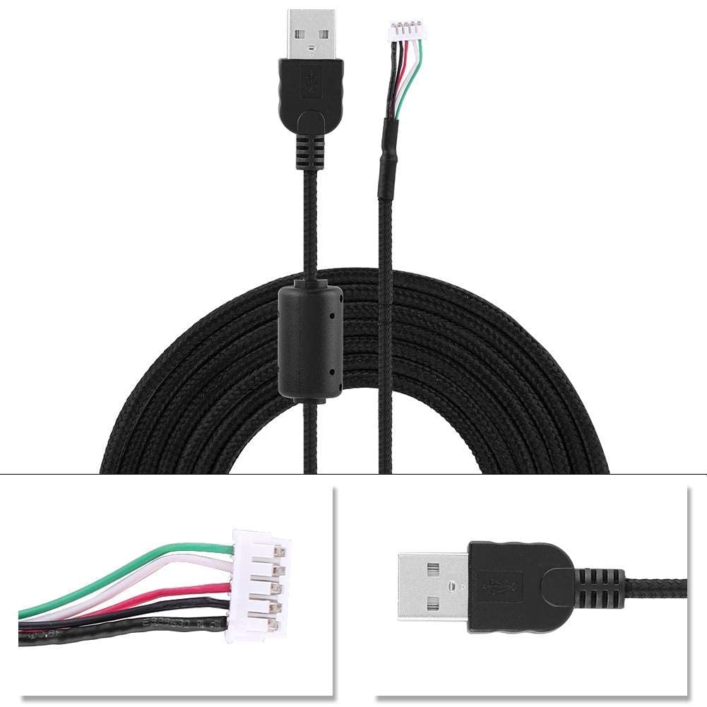 New USB Mouse Cable Mice Wire Mouse Line DIY Replacement Repair for Logitech G500 G5 Replacement Repar Parts, 2 metres