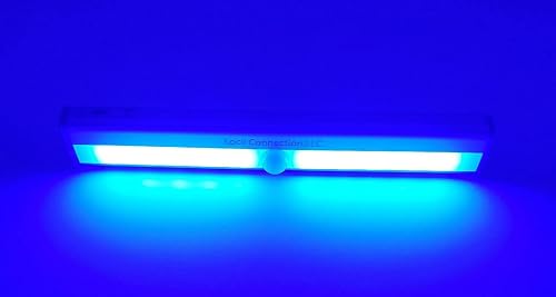 Lock Connection™ - LED Motion Activated Cabinet Light. Stick-on Anywhere/Battery Operated 10 LED Motion Sensor (Blue Qty 1 pc)