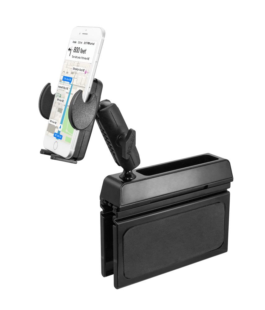 ARKON Mounts Car Console Wedge Phone Mount and Holder | Universal Fit | 360° Adjustable Viewing Angle | Compatible with iPhone, Galaxy, Note, Pixel