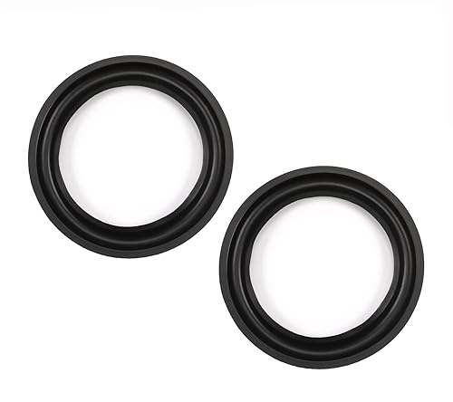 Fielect 4.5inch/115mm Speaker Rubber Edge Surround Rings Replacement Part for Speaker Repair or DIY 2pcs