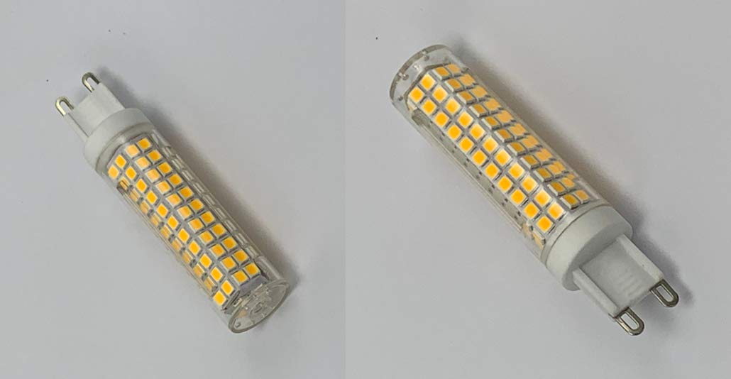 K JINGKELAI G9 LED Bulbs Dimmable 10W(Equivalent to 100W Halogen) 110V Warm White 3000K LED Corn Lights JCD T4 G9 Bin-pin Base,Dimmable,136 LED 2835