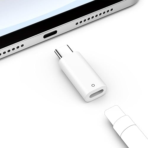 MoKo USB C to iPencil Charging Adapter Compatible with Apple Pencil 1st Generation, Apple Pencil Adapter for iPad 10th Generation, USB-C to iPencil…