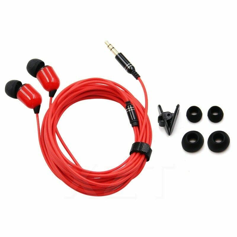VizGiz 3 Pack 10FT Earbuds 3.5mm Stereo 3 Pole Headset Earphones 3 Meter Long Extension Wired Cord Cable Earphone Monitor in-Ear Headphone for Live…