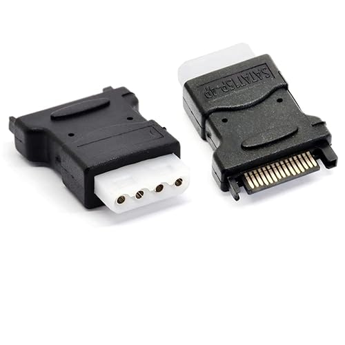 GLHONG Molex to Sata Power Adapter, Molex LP4 Power Adapter,4 Pin Male IDE Molex to Sata 15 Pin Male Adapter Converter for Power HDD, SSD, DVD RW