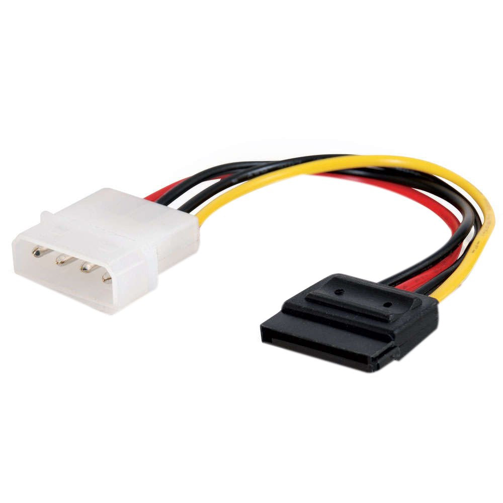 C2G 10151 Serial ATA (SATA) Power Adapter Cable (6 Inches, 0.15 Meters)