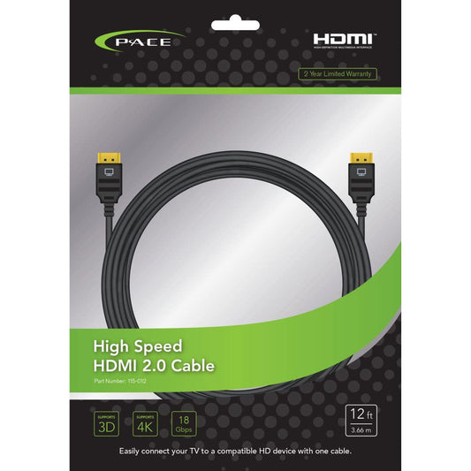 Pace International 115-012 High Speed & Cl3 Rated Hdmi 12'