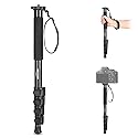 NEEWER 61"/155cm Camera Monopod Stand, Aluminum Alloy Portable Travel Video Monopod Pole with 1/4" 3/8" Screw Adapter for DSLRs Camcorder