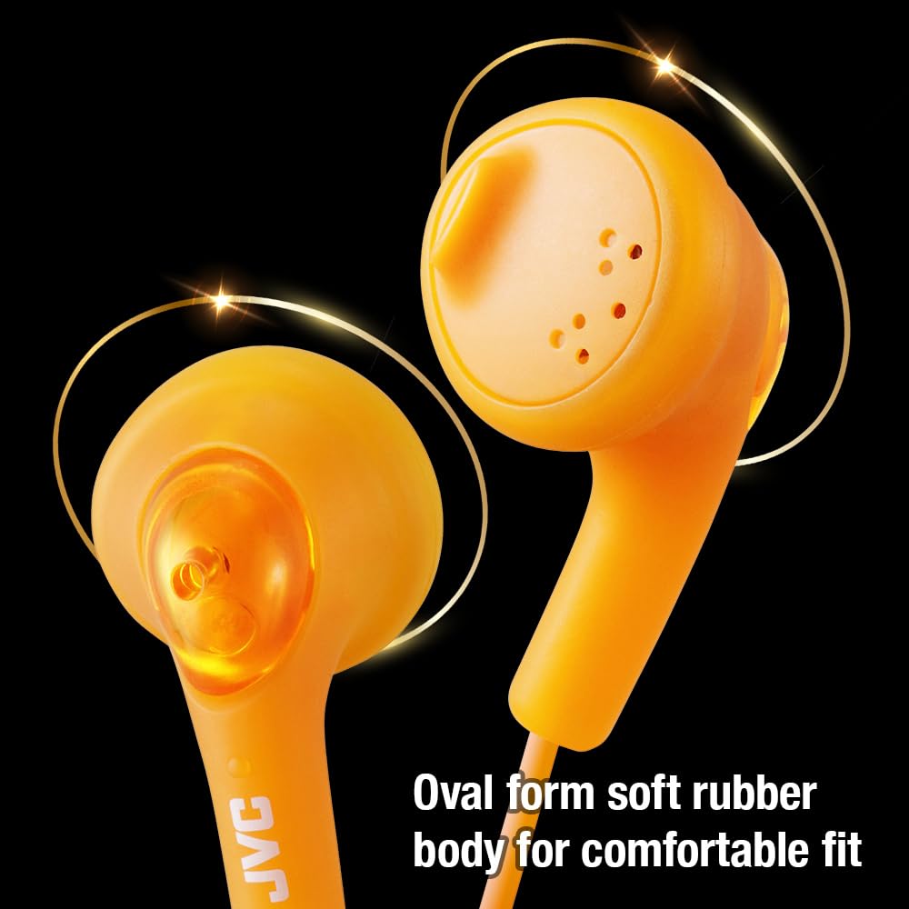 JVC HAF160D Gumy Ear Bud Headphone Orange