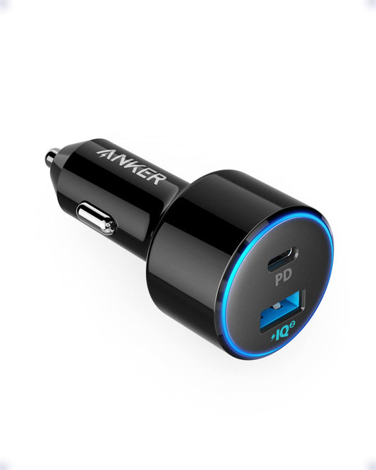 Anker USB C Car Charger, 49.5W PowerDrive Speed+ 2 Adapter, 30W PD Port for iPhone 15 14 13 12 11 Series, Compatible with S10/S9, MacBook Air, iPad