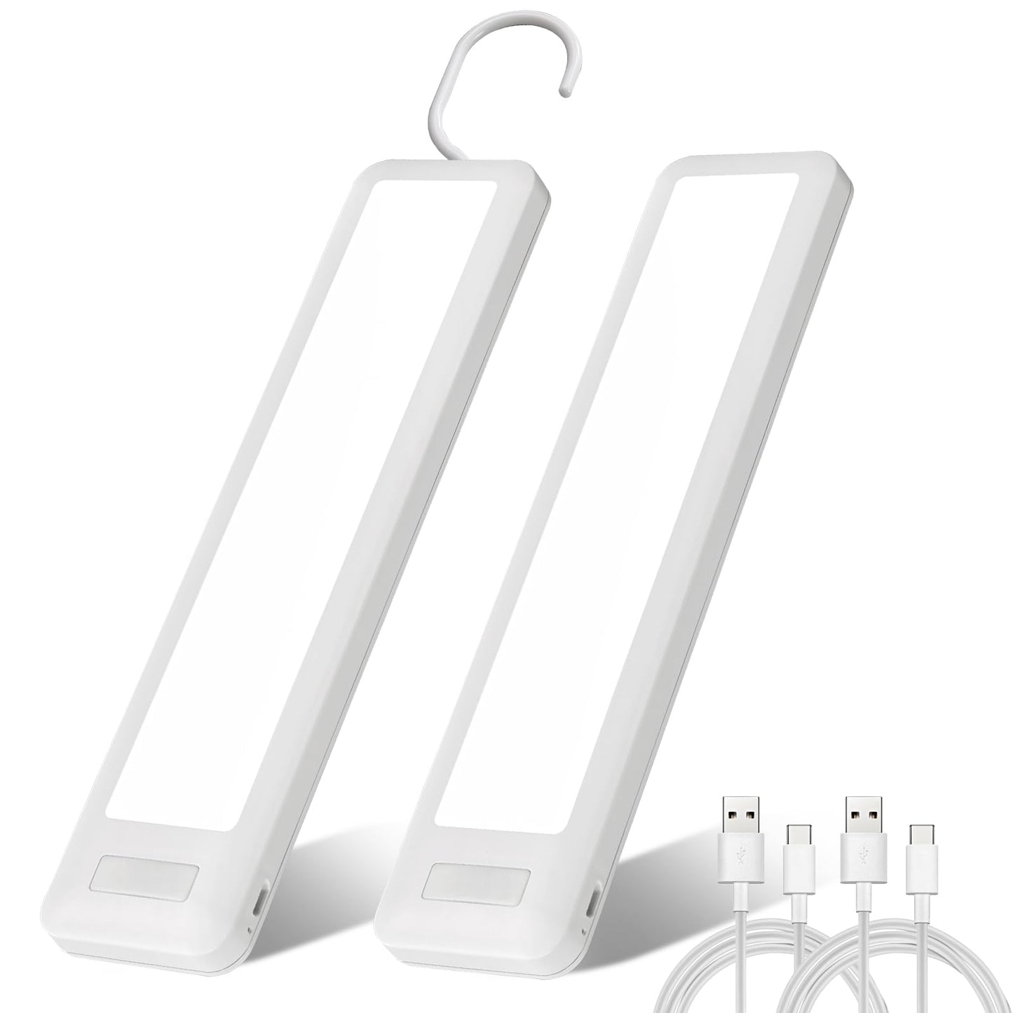 Dawnrise Under Cabinet Lights, 7.8 inch Motion Sensor Closet Light Indoor with Hook, Rechargeable Portable Lighting for Kitchen, Wardrobe, Closet