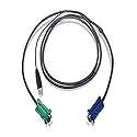 IOGEAR USB KVM Cable, 6 Feet, G2L5202U, Dark Gray