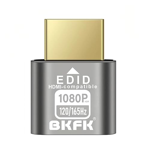 BKFK HDMI Dummy Plug 4K HDR,Virtual Monitor EDID Emulator, Headless Display Adapter,Headless hdmi Adapter Dummy?Supports up to 4k@60Hz,1080@120Hz