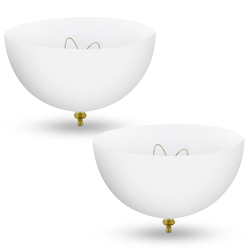 OhLectric Clip On Light Shades - Acrylic Dome Shaped Light Bulb Shades - Modern Lighting Decor - Perfect for Ceiling Lights, Wall Mounted Lights