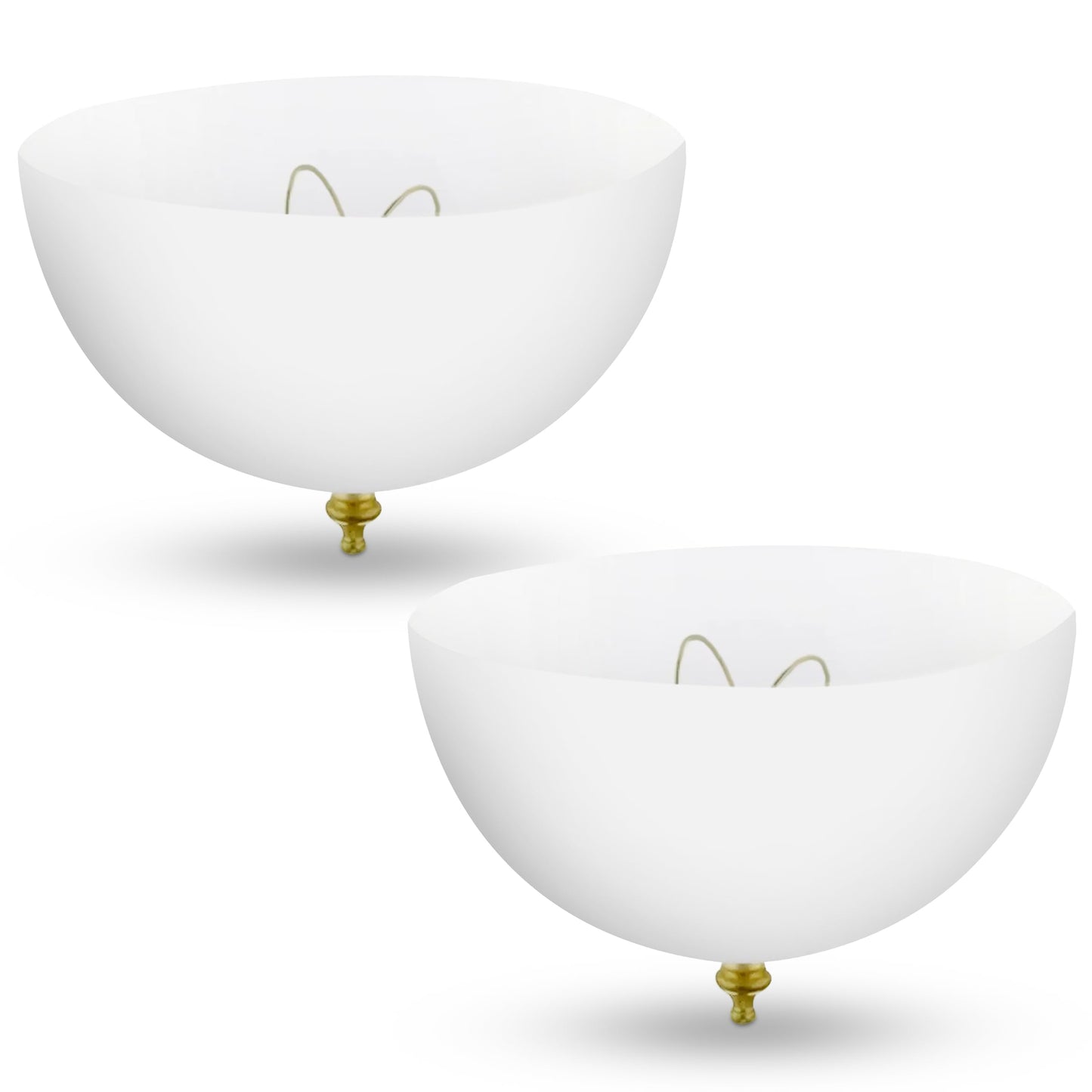 OhLectric Clip On Light Shades - Acrylic Dome Shaped Light Bulb Shades - Modern Lighting Decor - Perfect for Ceiling Lights, Wall Mounted Lights