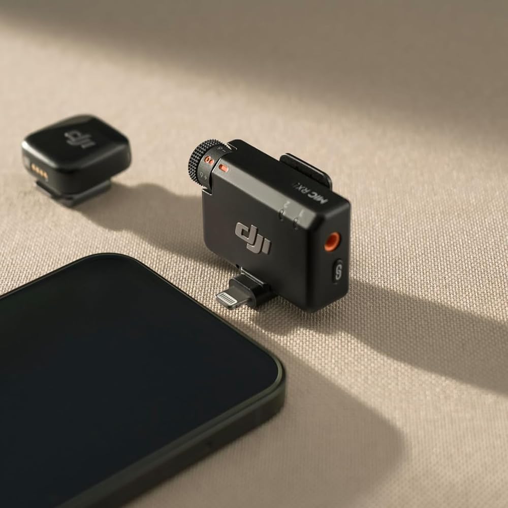 AUPEYZ Lightning Adapter Compatible with DJI Mic Mini Receiver - Mobile Audio Connector for iPhone 14 and Earlier