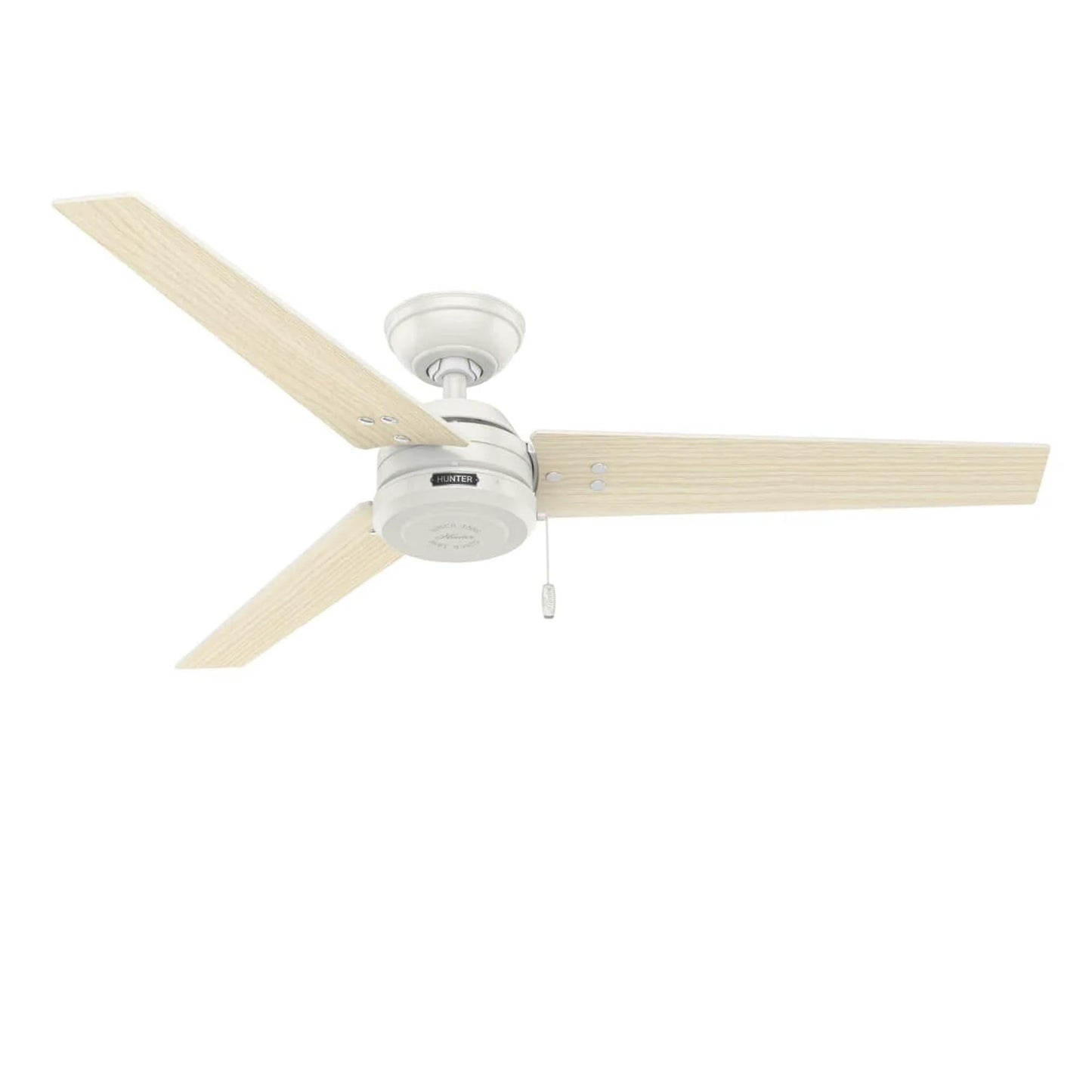 Hunter Fan 52 inch Outdoor Industrial Ceiling fan, 3-Blade (Renewed) (Fresh White)