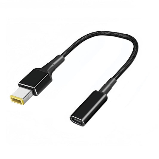 JASHALO 100W PD USB Type C Female Input to Slim Tip Output Power Charging Cable, USB C to Slim tip Cable for Thinkpad E440 E450 E550 E560 T430 T440
