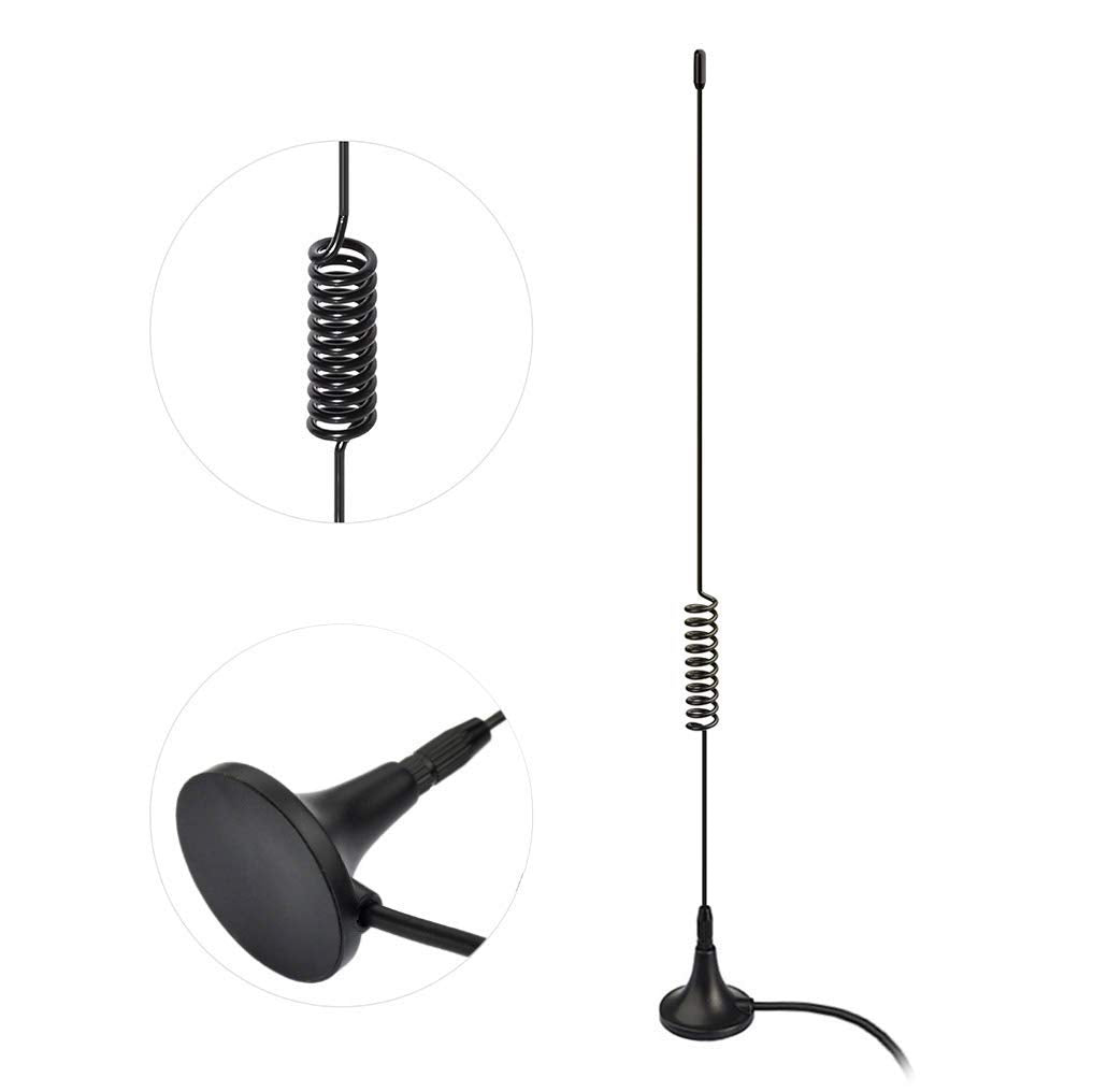 Bingfu Dual Band 978MHz 1090MHz 5dBi Magnetic Base SMA Male MCX Antenna for Aviation Dual Band 978MHz 1090MHz ADS-B Receiver RTL SDR Software Defined