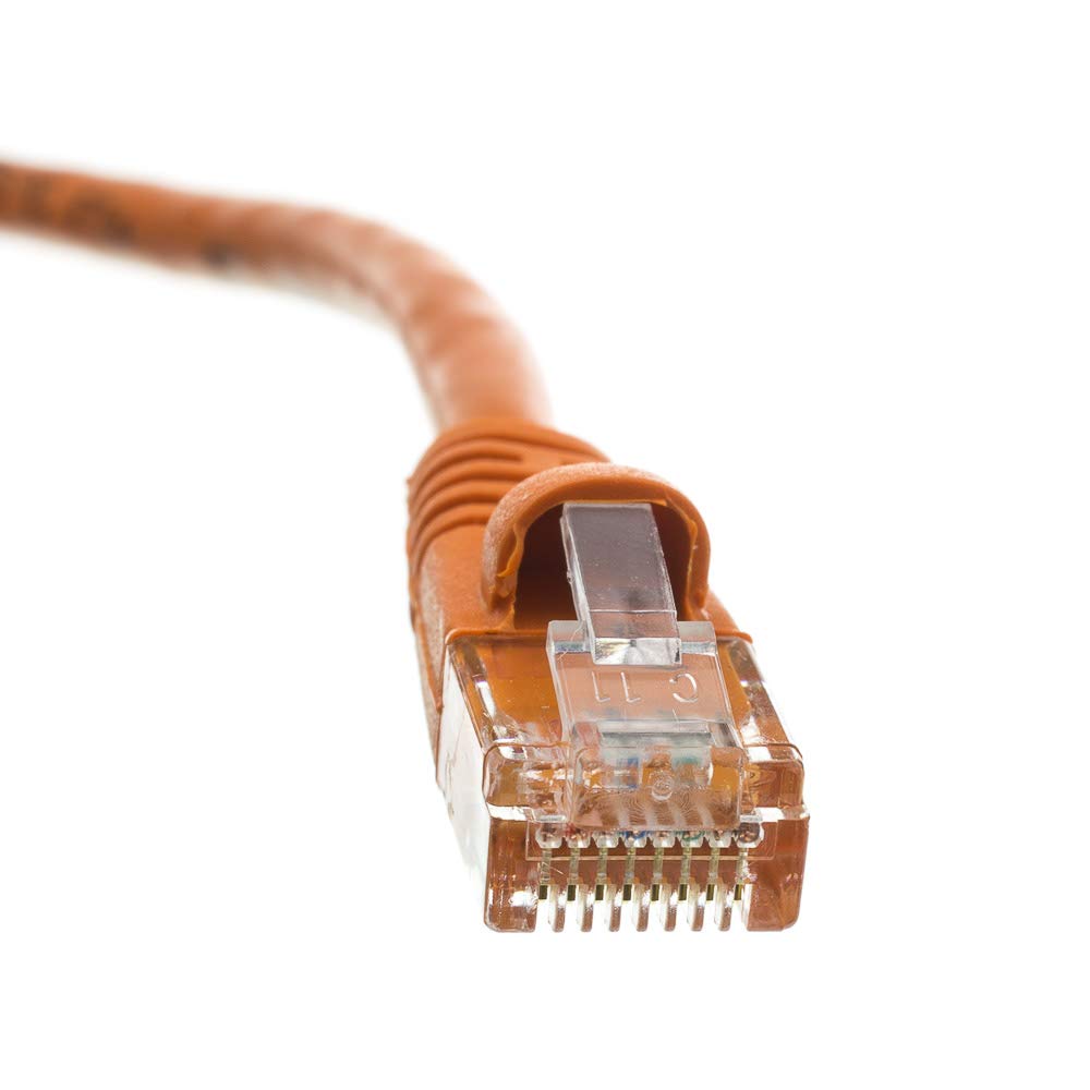 CableWholesale Cat6a UTP Ethernet Cable, 10 Gigabit, 500MHz, 50 ft, Orange