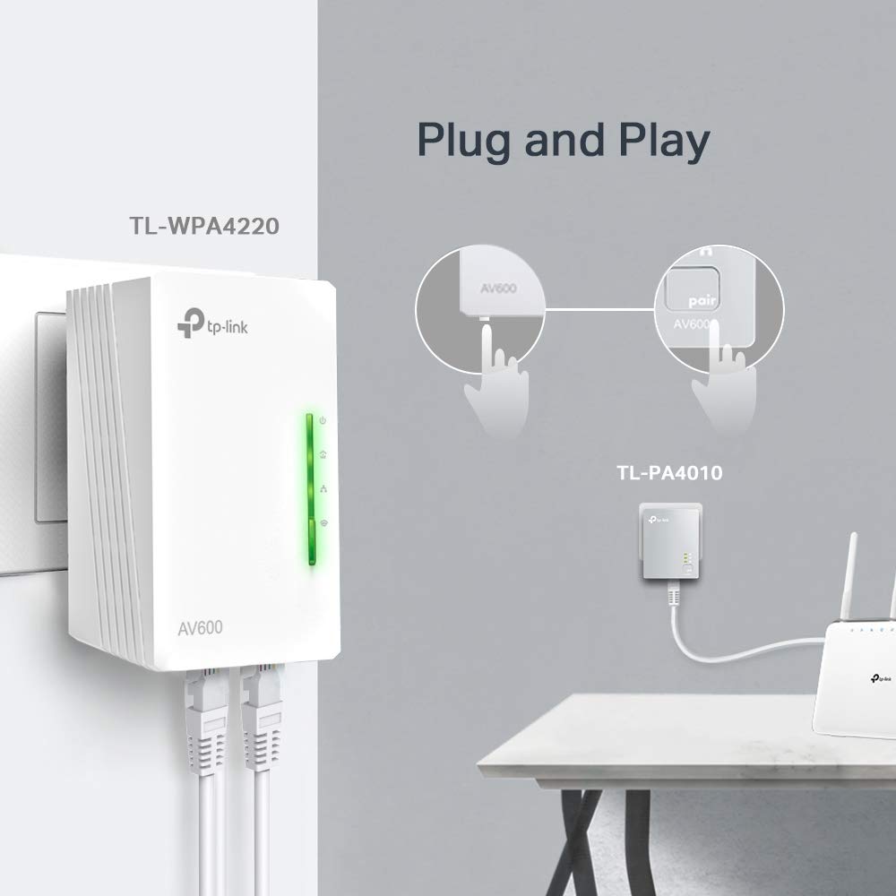 TP-LINK AV600 STARTER KIT POWERLINE LAN + WIFI 802.11B/G/N